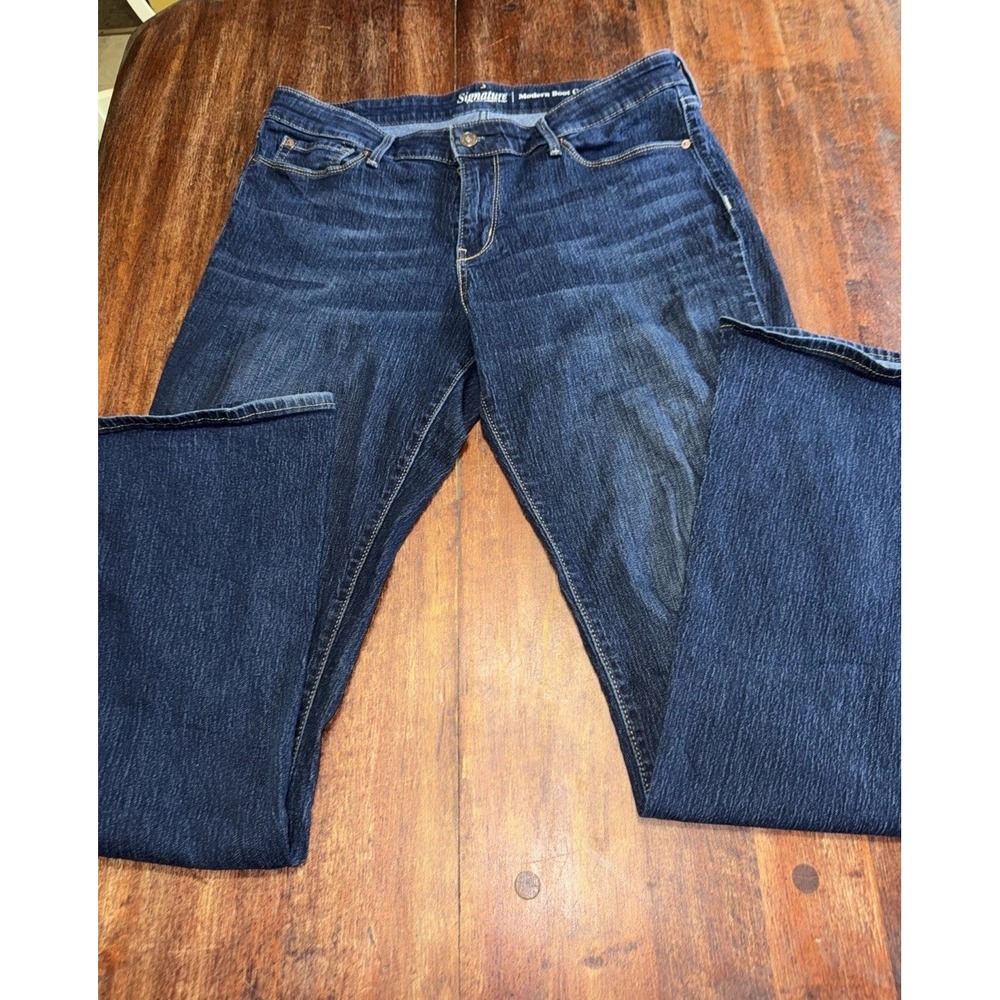Levi‎ Strauss & Co Signature Size 14T 32 X 34 Womens Modern Boot Cut Jeans EUC